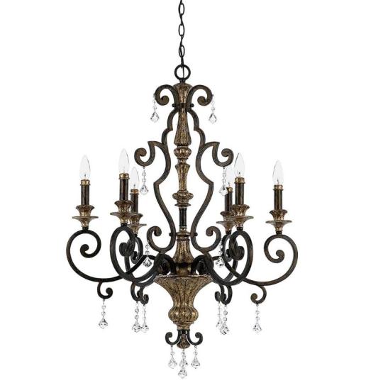 bronz kristal elegantny luster kristal zaves zavesenie retiazkovy lampa sviecka zlato pozlateny klasicke osvetlenie kastiel vila saloon obyvacka kuchyna.jpg